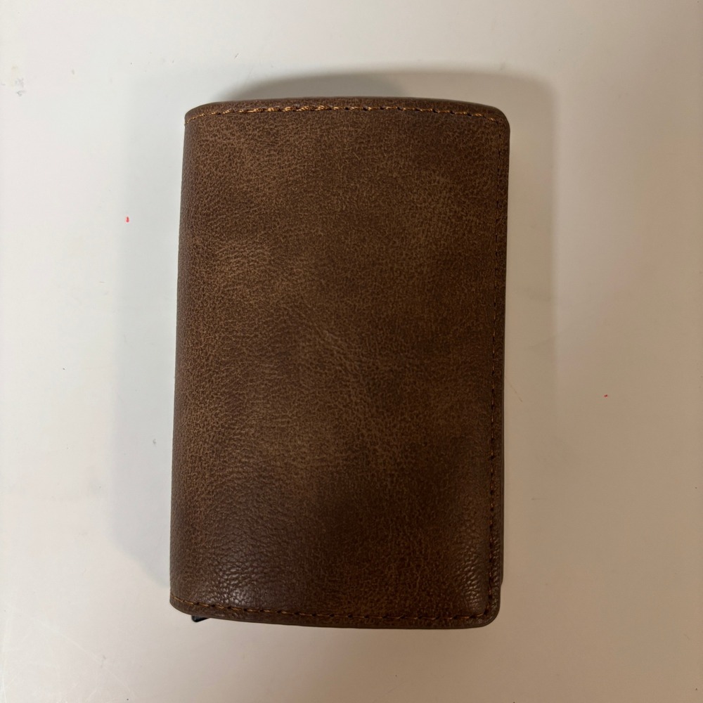 SIMPL Toggl Coffee Leather Pop Up Card Holder Minimalist Wallet